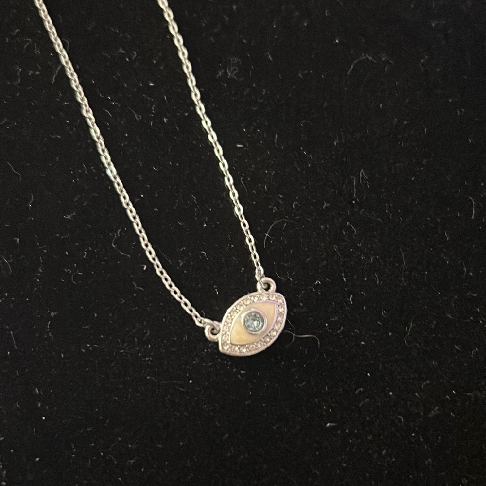 Lia Sophia 16” Evil Eye silver necklace